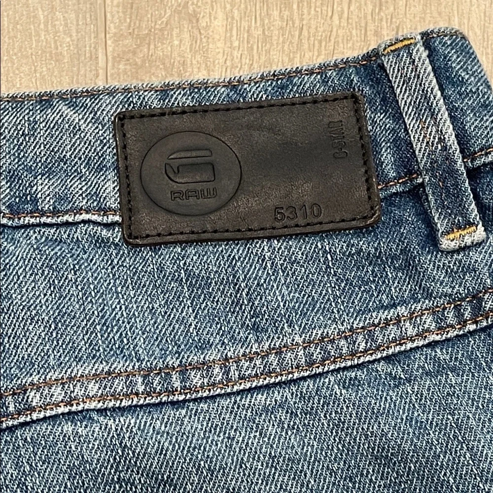 G-Star Raw Joci Ripped Edge Denim Midi Skirt Size 27